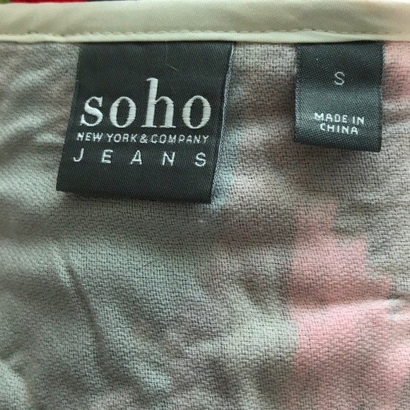SOHO Jeans NYC Embroidered Jacket Western Pink Red - Picture 5 of 5